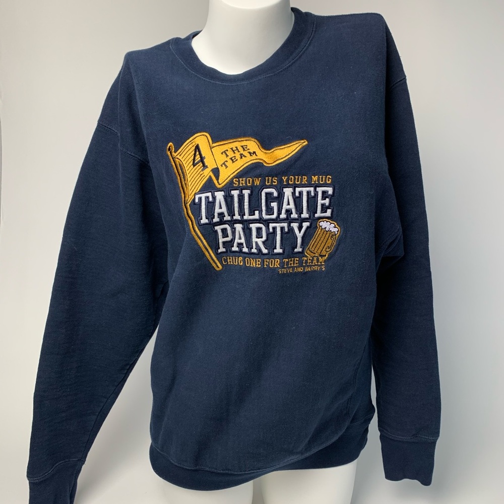 Steve and Barry’s Tailgate Sweater Navy Small